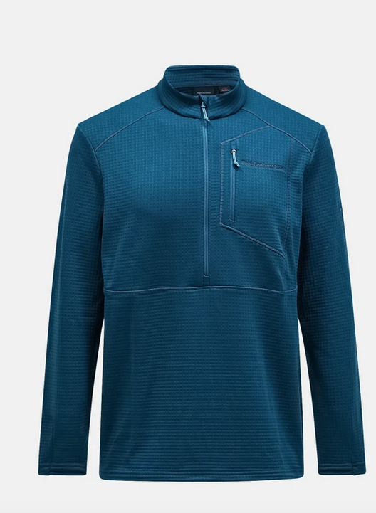  PEAK PERFORMANCE TRAIL GRID FLEECE HALF ZIP MEN Infinity Teel