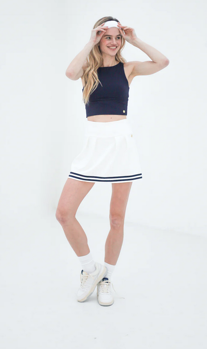  HOUSE OF GRAVITY CLUB SKIRT White topaz x deep blue