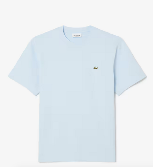 LACOSTE T-SHIRT MET RONDE HALS Blue clair